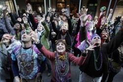 New Orleans Parties During Traditional Mardi Gras Celebration