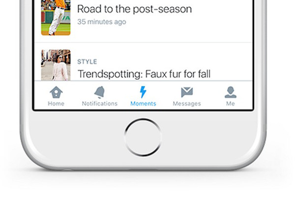 Twitter Moments on iPhone