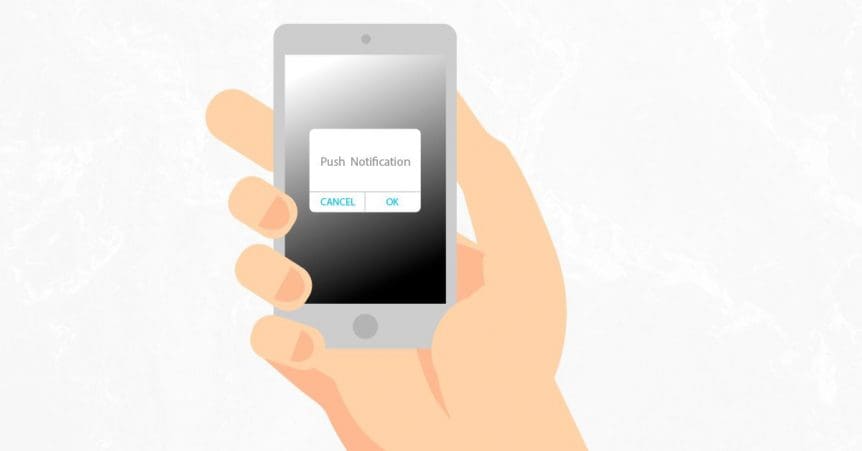 Phone in a hand graphic