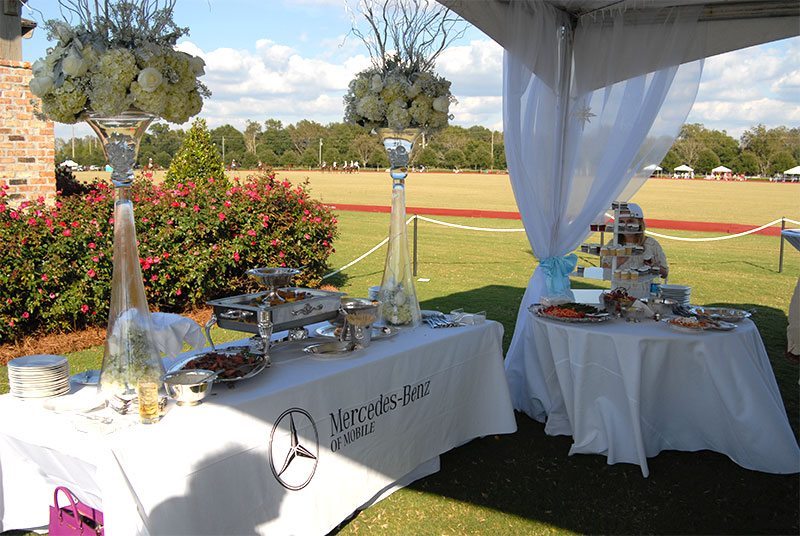 catering the Mercedes polo event