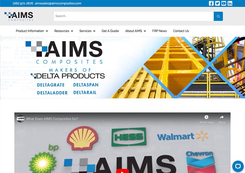 AIMS Composites Website