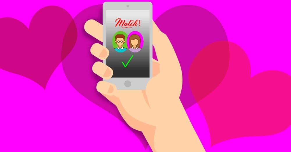 Dating app match graphic