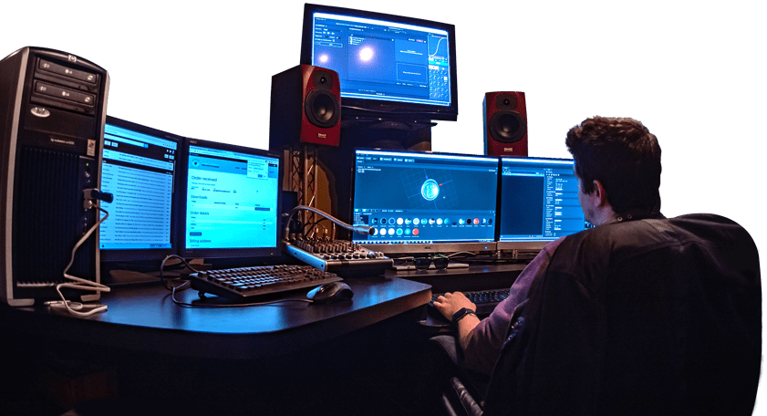 Animator working at his desk