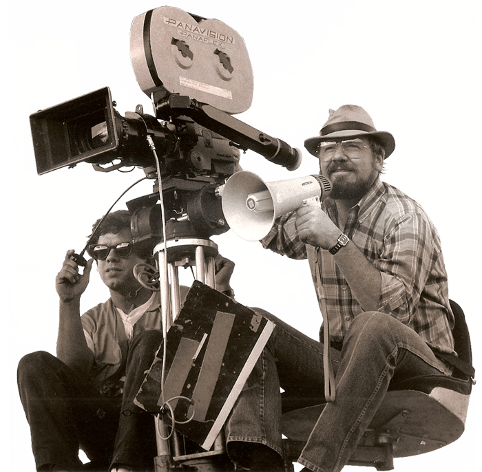 Robert Berning behind a movie camera