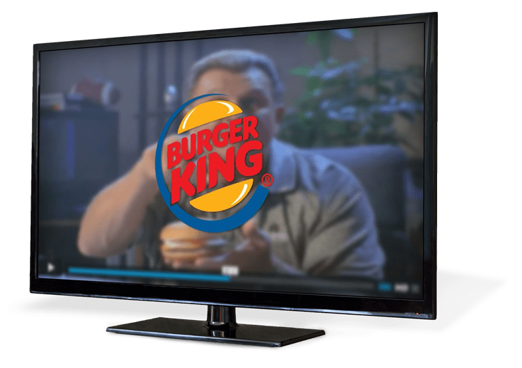 TV showing a national TV spot
