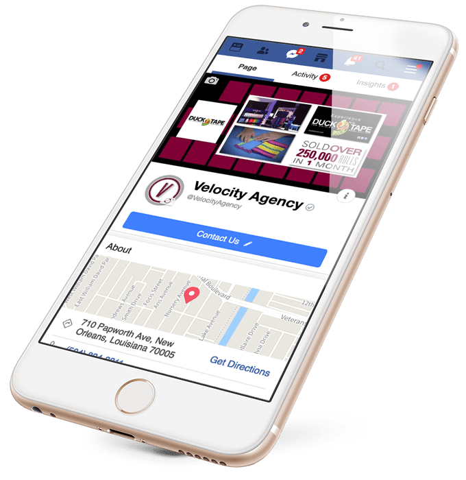 iPhone showing Facebook
