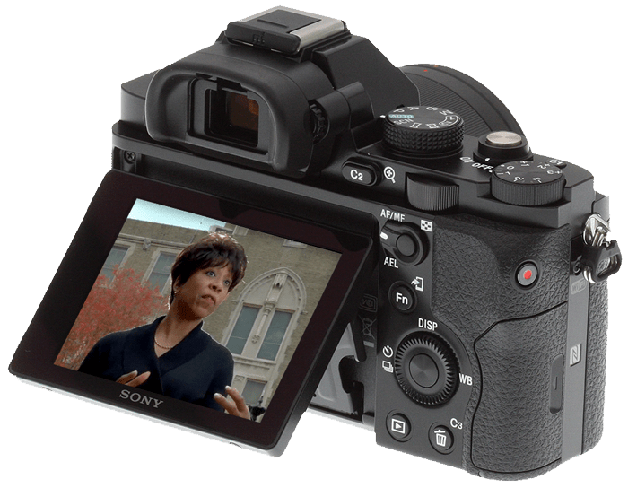 Camera showing a photo