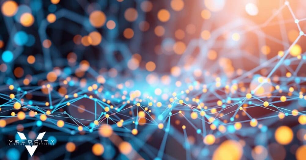 digital advertising connection grid motion graphic
