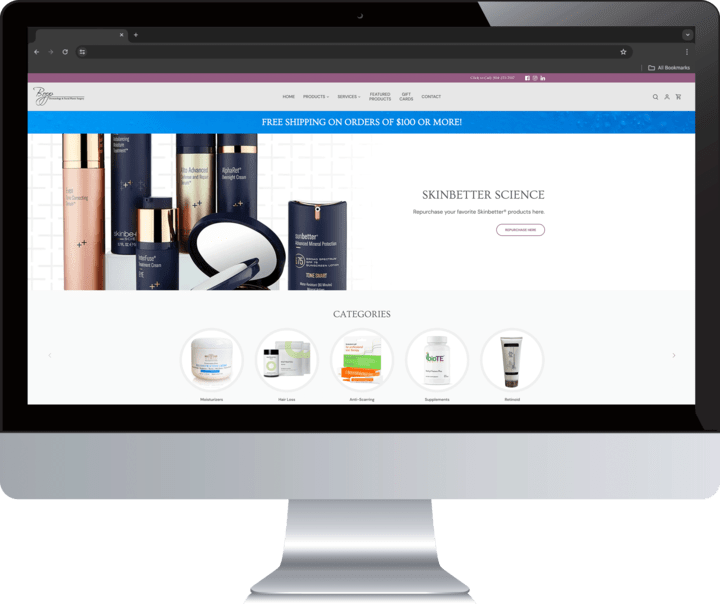 Bopp Skin eCommerce website