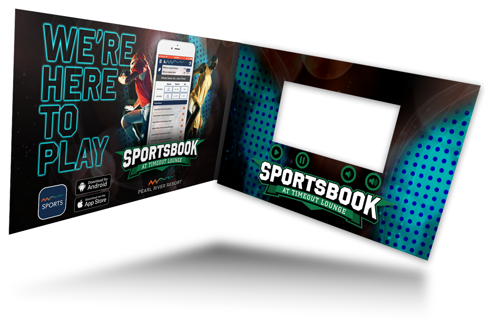 Sportsbook video brochure mailer