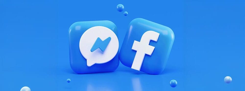3d Facebook and messenger icons