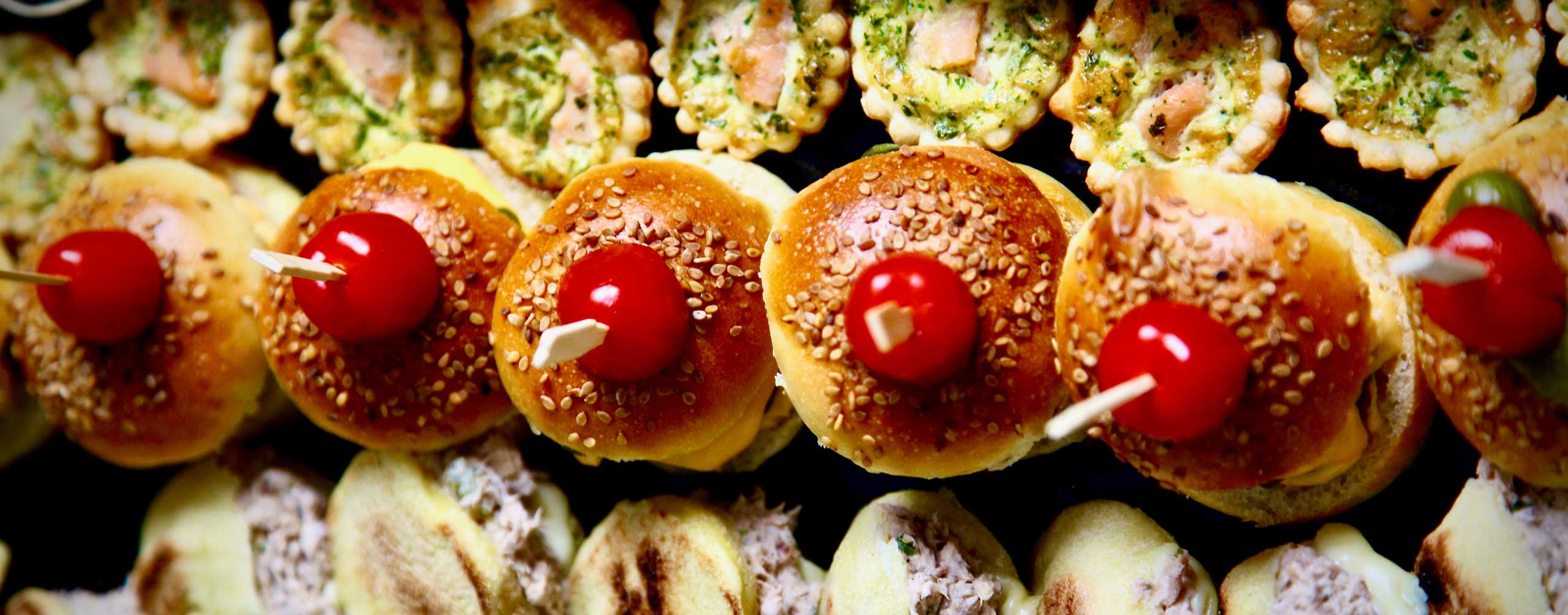 Velocity craft table with fresh sandwiches